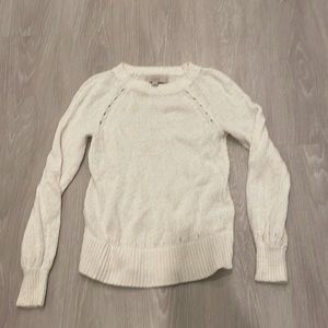 Cream knit crewneck sweater. XS